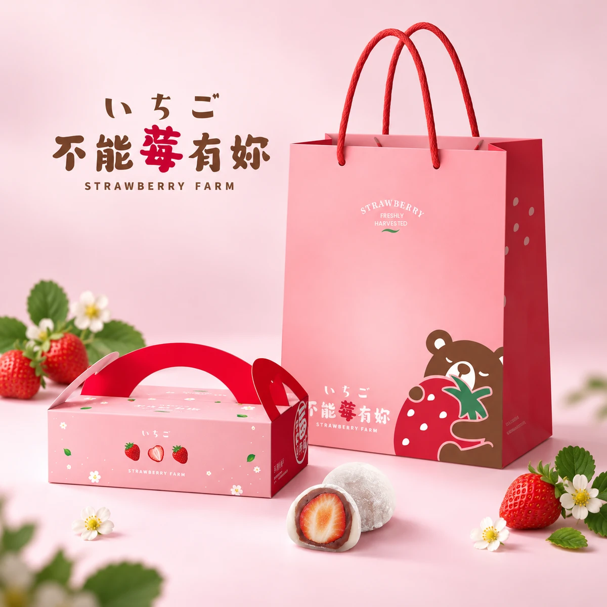 不能莓有妳｜品牌識別・手提盒包裝